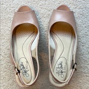 Life Stride Women's Peep Toe Slingback Sandals—Pink